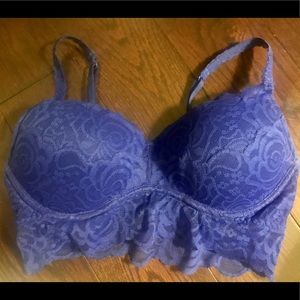 Small Victoria’s Secret PINK Lace Bralette; Blue